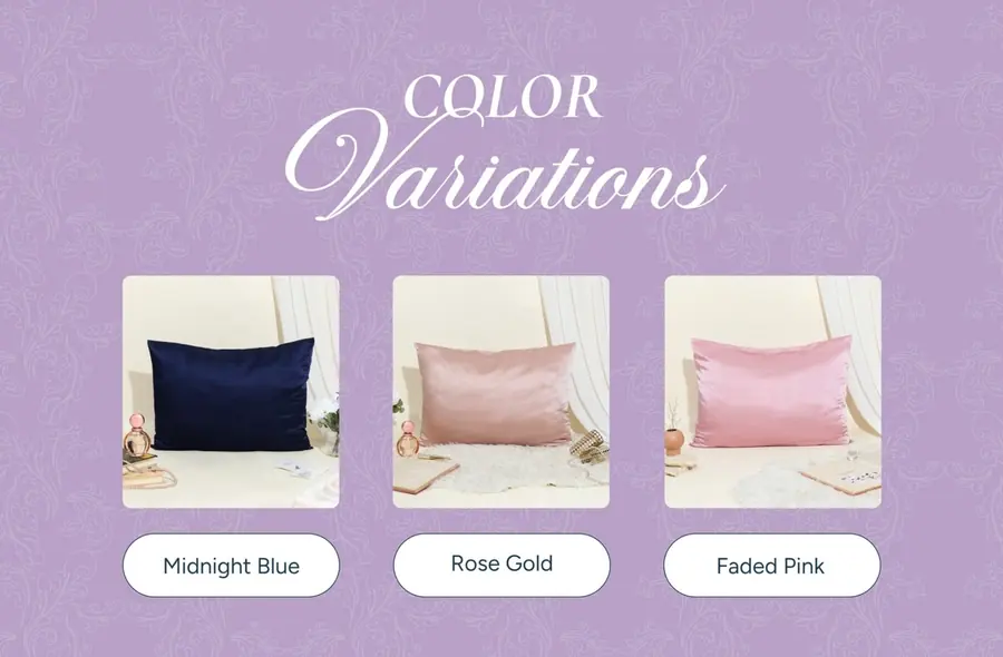 Pilihan warna Midnight Blue Rose Gold Faded Pink
